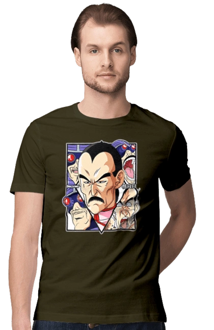 Men`s t-shirt with prints Dragon Ball Tao Pai Pai. Anime, dragon ball, goku, manga, mercenary tao, tao pai pai, tv series, vegeta. 2070702