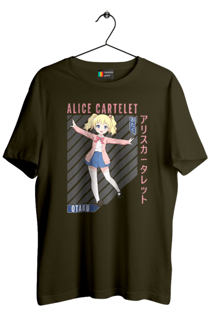 Футболка мужская с принтом Золотая мозаика Алиса Картелет. Alice cartelet, anime, kiniro mosaic, kinmoza, manga, алиса, алиса картелет, аниме, золотая мозаика, манга. 2070702