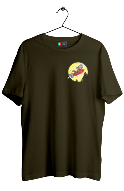 Футболка мужская с принтом Хитрый кайот. Антигерой, быстрый и смелый, вайли кайот, веселые мелодии, вилли, злодей, кайот, не чувствует боли, персонаж мультфильма, североамериканский кайот, уайли. 2070702