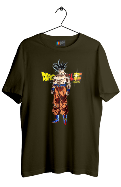 Men's t-shirt with prints Dragon Ball Son Goku. Anime, dragon ball, goku, manga, son goku, tv series. 2070702