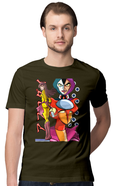 Men's t-shirt with prints Mazinger Z Aphrodite. Anime, aphrodite, manga, mazinger z, mecha, robots. 2070702