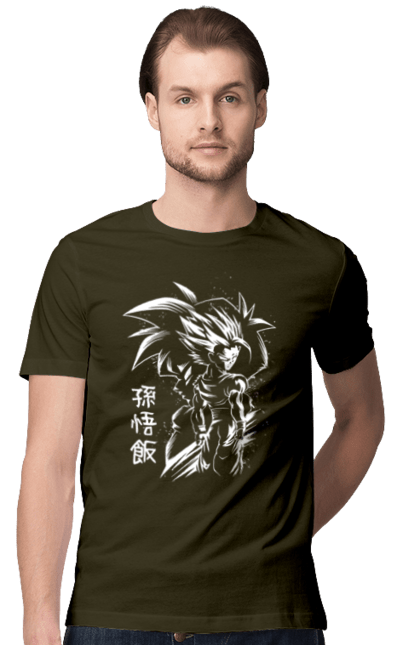 Men's t-shirt with prints Dragon Ball Son Goku. Anime, dragon ball, goku, manga, son goku, tv series. 2070702