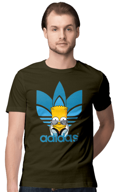 Футболка чоловіча з принтом "Adidas Барт". Adidas, bart, адідас, барт, мультфільм, серіал, сімпсон. 2070702