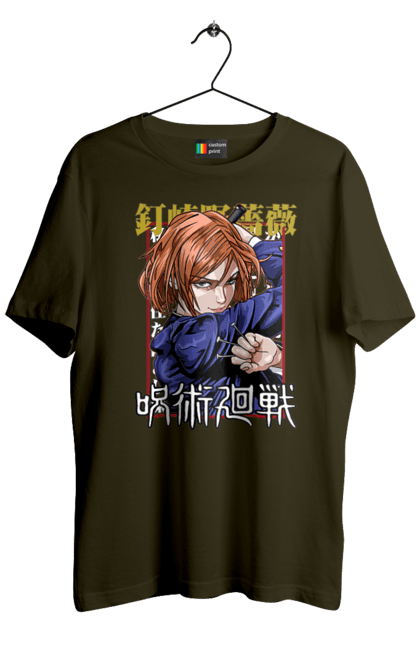 Men's t-shirt with prints Jujutsu Kaisen Nobara. Anime, dark fantasy, jujutsu kaisen, magic battle, manga, mystic, nobara, nobara kugisaki. 2070702