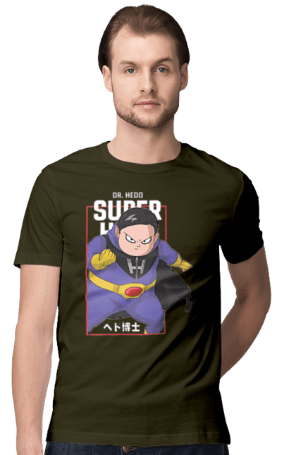 Men's t-shirt with prints Dragon Ball Dr. Hedo. Anime, dr. hedo, dragon ball, goku, manga, tv series, vegeta. 2070702