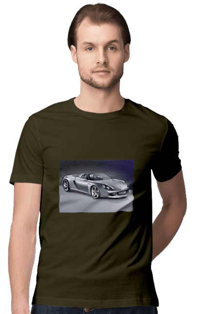 Футболка чоловіча з принтом "Авто.2". Авто, кольорове зображення, купе, спортивне авто, фото. 2070702