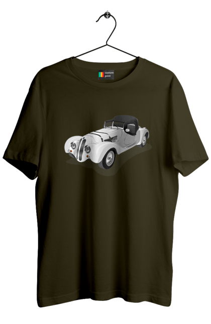 Футболка чоловіча з принтом "Автомобіль". Авто, автомобиль, класика, старовинна машина, старовинний. 2070702