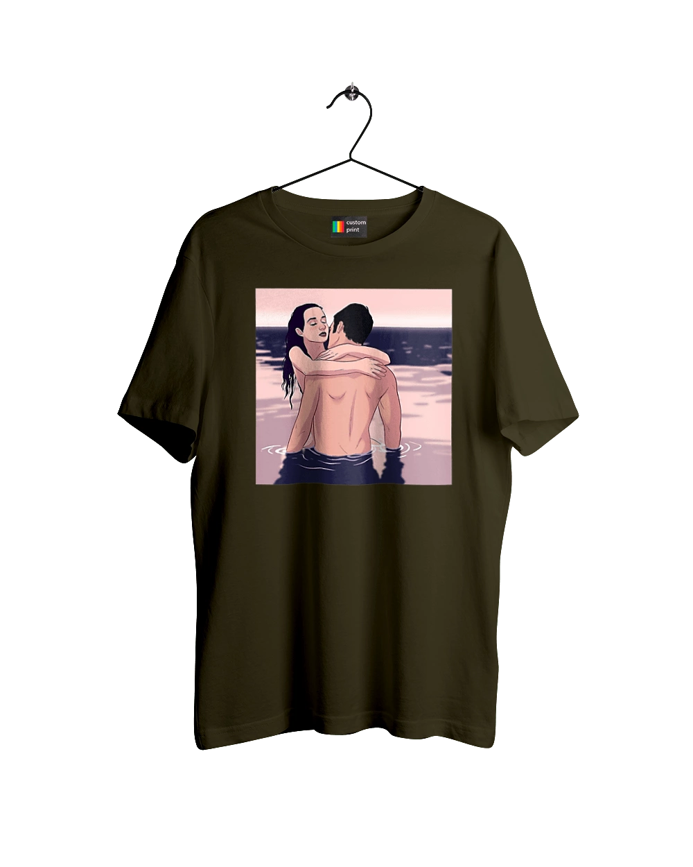 Couple Hugging In The River