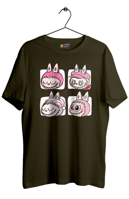 Футболка чоловіча з принтом "Labubu". Labubu, weird cute, іграшки, лабубу. 2070702