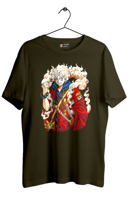 Men's t-shirt with prints One Piece Luffy. Anime, luffy, manga, monkey de luffy, one piece, pirates. 2070702