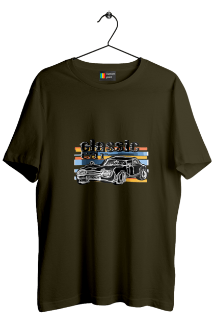 Футболка чоловіча з принтом "Принт Класичний Автомобіль". Автомобіль, класичний, ретро авто, старовинний автомобіль. 2070702