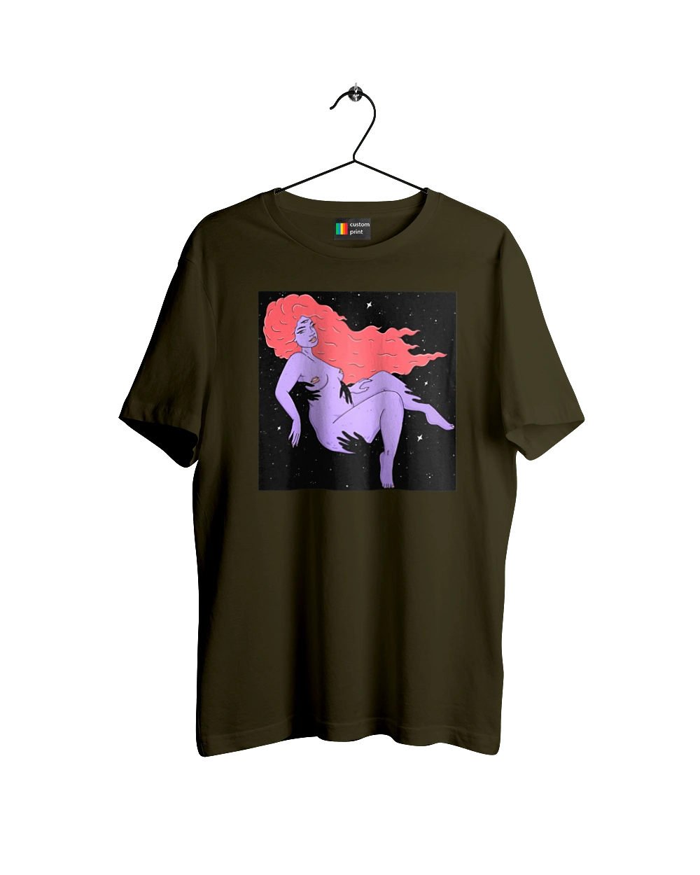 Фиолетовая Девушка В Черной Дыре