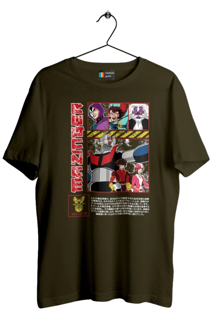 Футболка мужская с принтом Mazinger Z Грендайзер. Anime, goldorak, goldrake, grendizer, manga, mazinger z, mecha, robots. 2070702