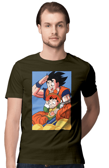 Футболка мужская с принтом Жемчуг дракона Гохан. Anime, dragon ball, goku, manga, аниме, гоку, гохан, жемчуг дракона, манга. 2070702