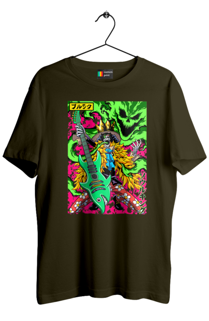 Футболка чоловіча з принтом "Ван Піс Брук". Brook, one piece, soul king, аніме, брук, ван пис, ван піс, манга, соул кінг. 2070702