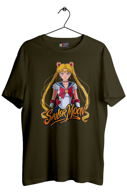 Men's t-shirt with prints Sailor Moon. Anime, drama, magical girl, sailor moon, tv series, usagi tsukino. 2070702