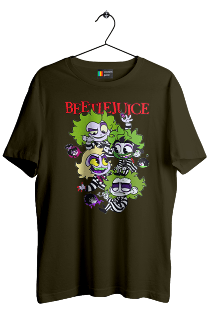 Футболка мужская с принтом Битлджус. Beetlejuice, ghost, tim burton, warner bros, битлджус, комедия, привидение, тим бертон, ужас, фильм. 2070702