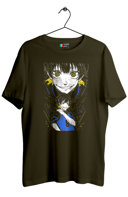 Men's t-shirt with prints Blue Lock Meguru Bachira. Anime, bachira, blue lock, blue prison, football, manga, meguru, meguru bachira, sport. 2070702