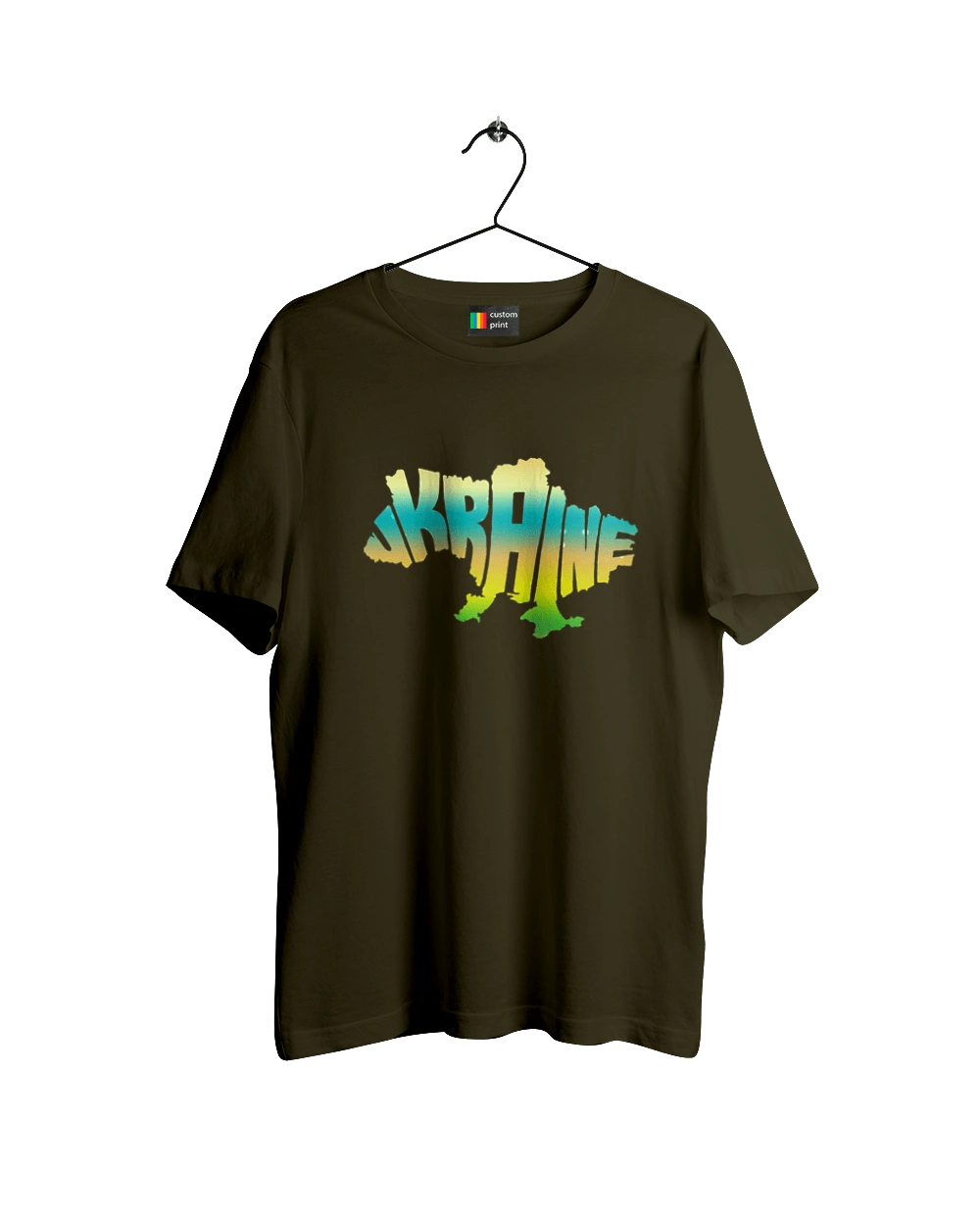 Ukraine silhouette colored