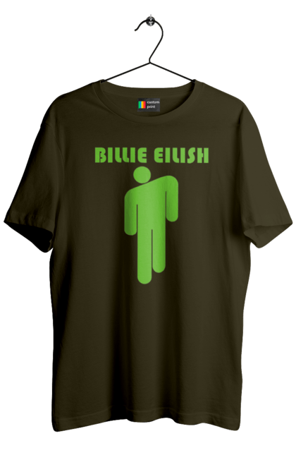 Футболка чоловіча з принтом "Billie Eilish". Активістка, біллі айліш, мизукант, права, співачка, тварини. 2070702