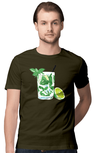 Men`s t-shirt with prints Mojito And Lemon Drink. Drink, lemon, mojito. 2070702