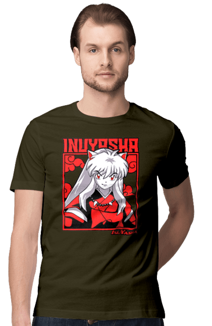 Футболка чоловіча з принтом "Inuyasha". Anime, inuyasha, manga, rumiko takahashi, аніме, демон охоронець, манга, руміко такахасі. 2070702