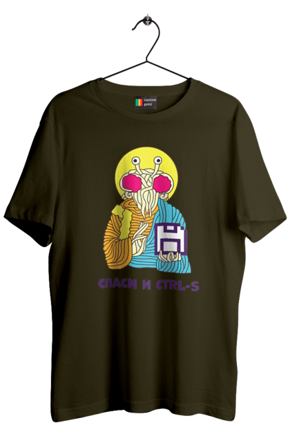 Футболка чоловіча з принтом "Врятуй та ctrl+s". It, врятуй та ctrl+s, гумор, іржака, кек, лол, мем, прикол, програміст, радість, сміх. 2070702