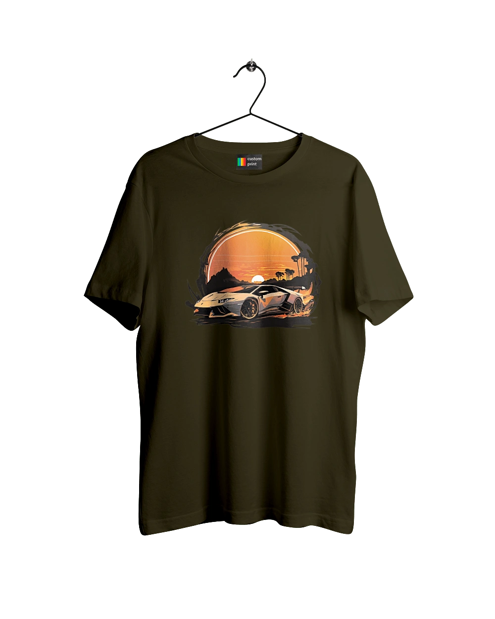 Lamborghini at sunset