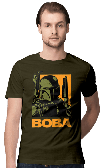 Men's t-shirt with prints Boba. Bob fett, boba fett, clone, head hunter, star wars. 2070702