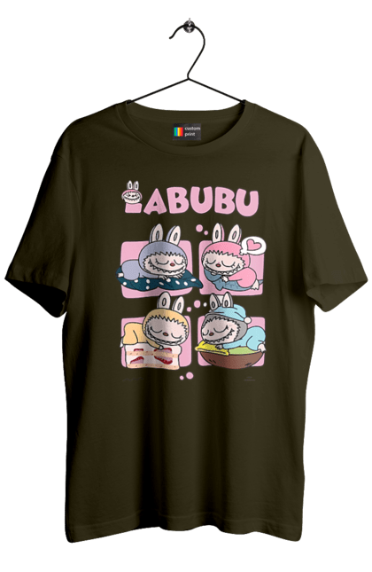 Футболка чоловіча з принтом "Сон Labubu". Labubu, weird cute, іграшки, лабубу. 2070702