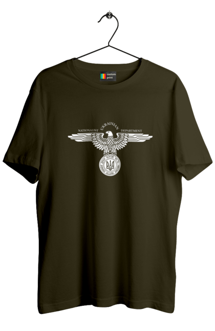 Футболка чоловіча з принтом "Орел і Тризуб". Герб, герб україни, орел, патріотичне, україна, українська символіка, українське. 2070702