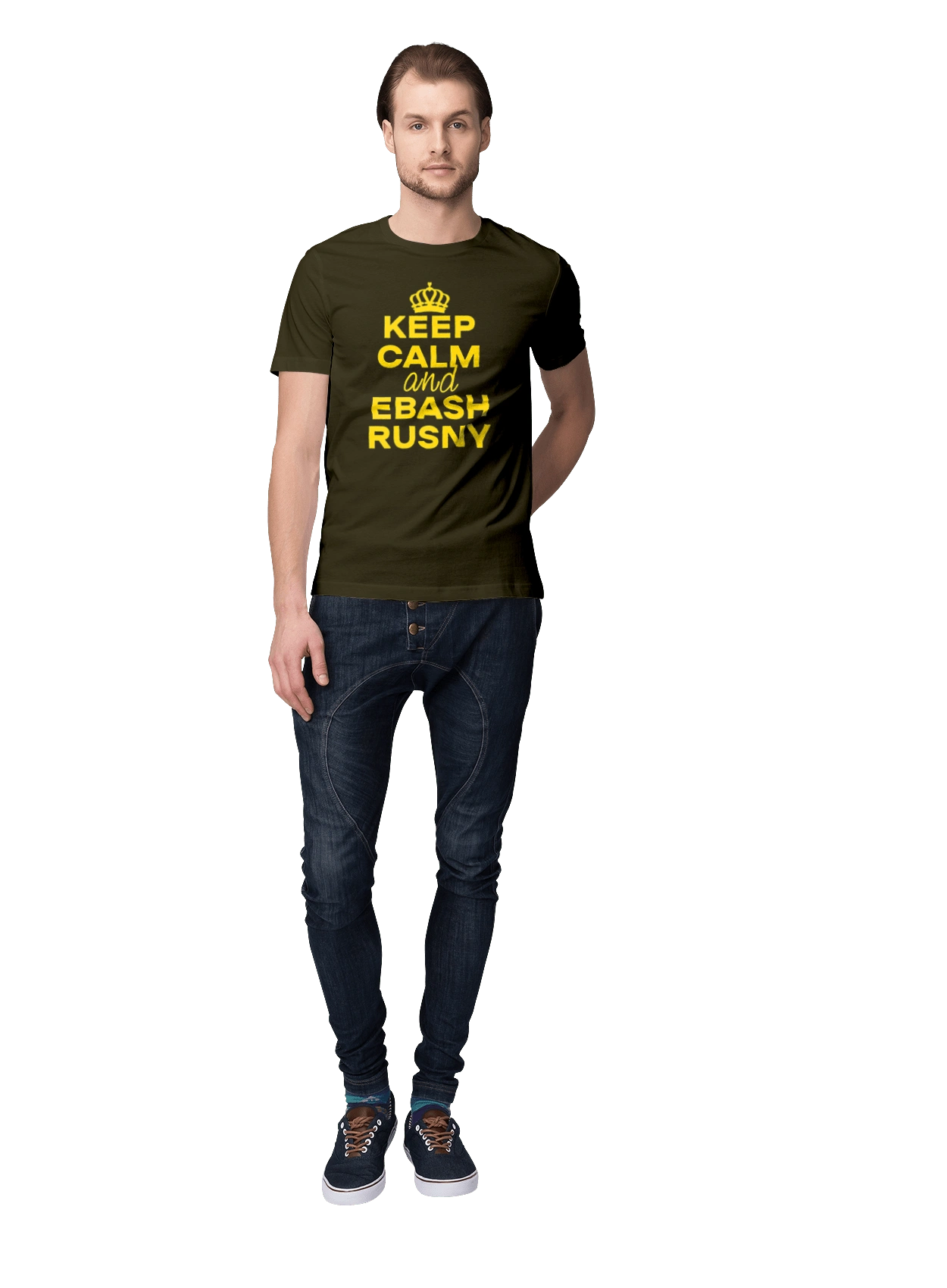 Keep Calm and Ebash Rusny yellow