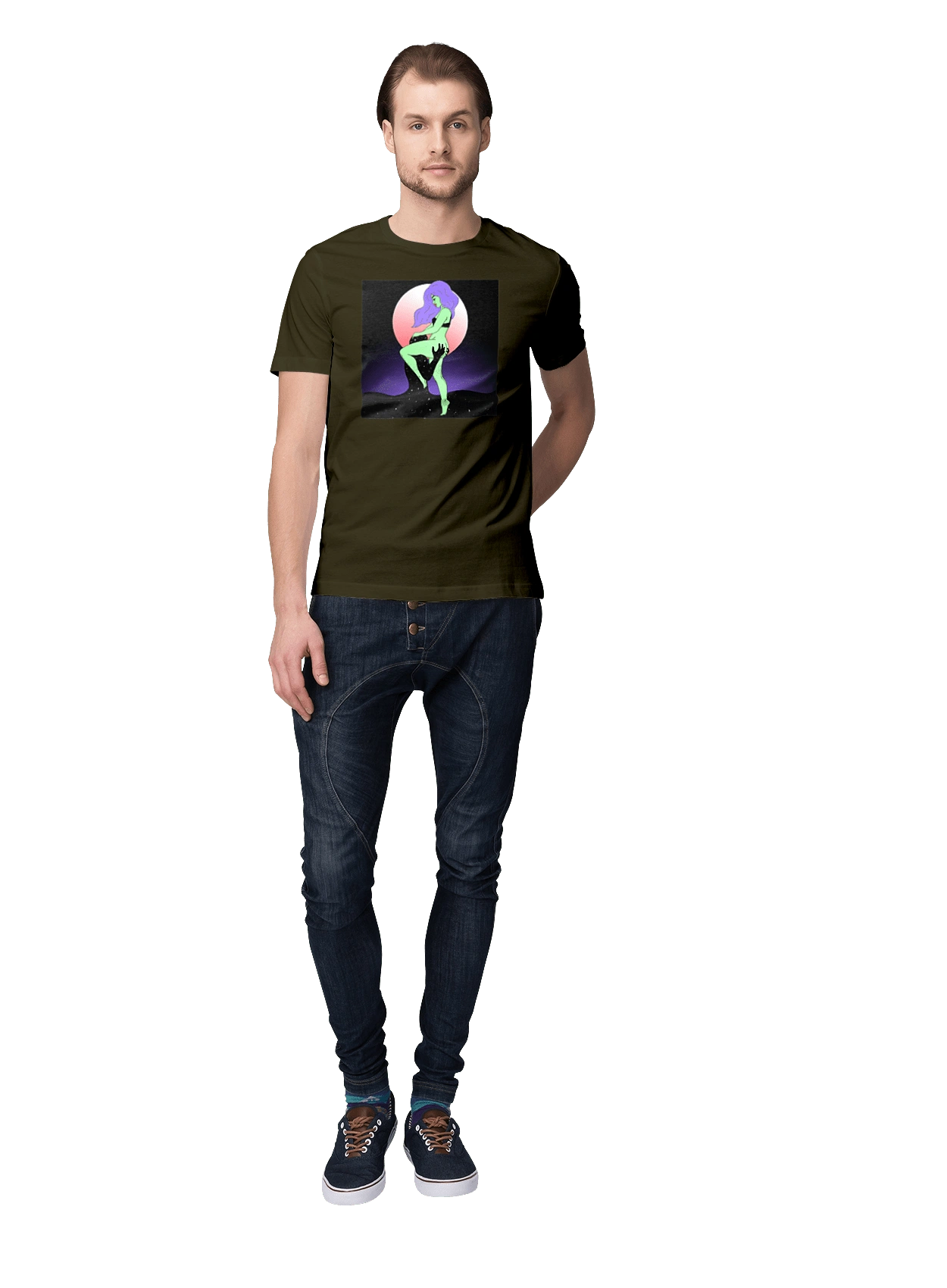 Green Girl And The Moon