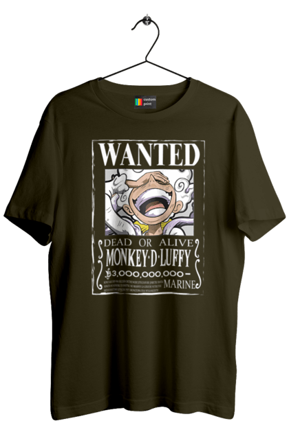 Men's t-shirt with prints One Piece Luffy. Anime, luffy, manga, monkey de luffy, one piece, pirates. 2070702