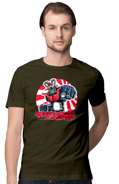 Men's t-shirt with prints Mazinger Z Grendizer. Anime, goldorak, goldrake, grendizer, manga, mazinger z, mecha, robots. 2070702