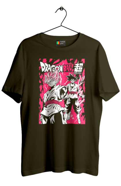 Men's t-shirt with prints Dragon Ball. Anime, dragon ball, goku, manga, tv series, vegeta. 2070702