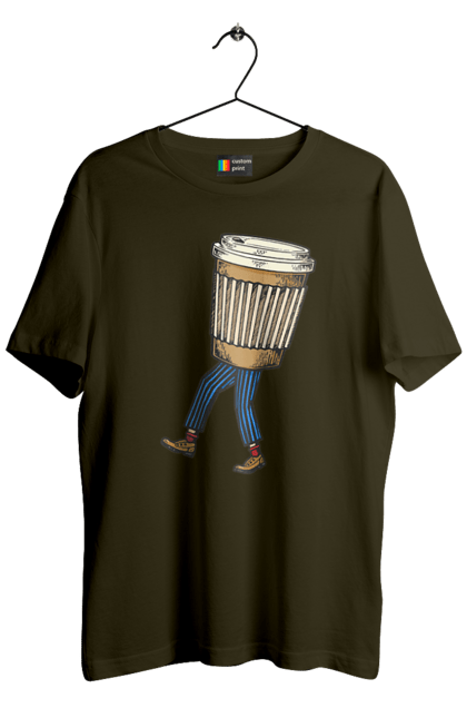 Футболка чоловіча з принтом "Людина Кава". Кава. 2070702