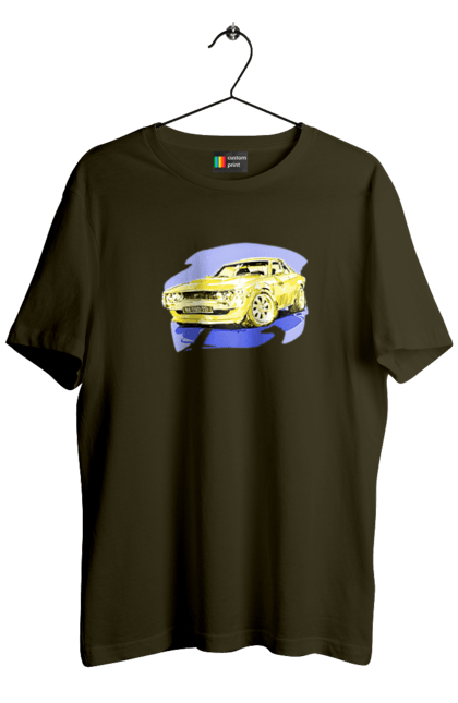 Футболка чоловіча з принтом "Український спорткар". Додж челенджер, машина, машини арт, потужність, спортивне авто, спорткар, українське авто, швидкість. 2070702