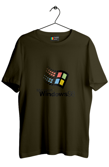 Футболка чоловіча з принтом "Windows98". Angular, c, css, html, it, javascript, jquery, php, python, react, svelt, vue, айтишник, айті, гумор, код, кодувати, прогер, програміст, програмісти, ти ж, ти ж програміст, тиж програміст. 2070702