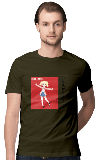 Men's t-shirt with prints Kiniro Mosaic Alice Cartelet. Alice, alice cartelet, anime, gold mosaic, kiniro mosaic, kinmoza, manga. 2070702