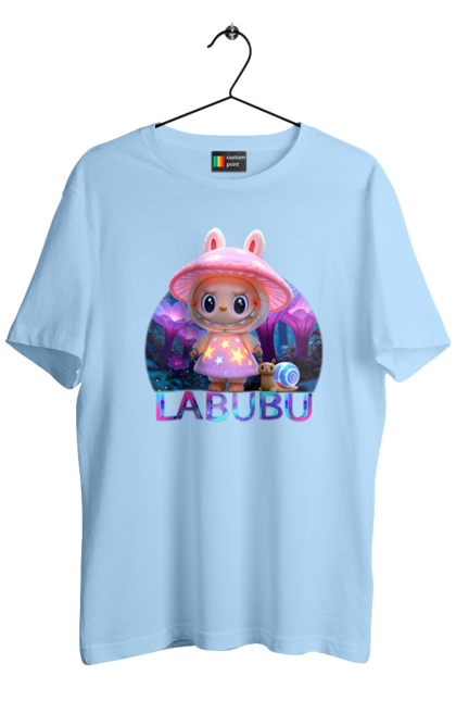 Футболка чоловіча з принтом "Лабубу". Брелок лабубу, іграшка лабубу, лабубу, лабубу кока кола, лялька лабубу, мерч лабубу, мила, рожева лабубу, смішна лабубу. 2070702