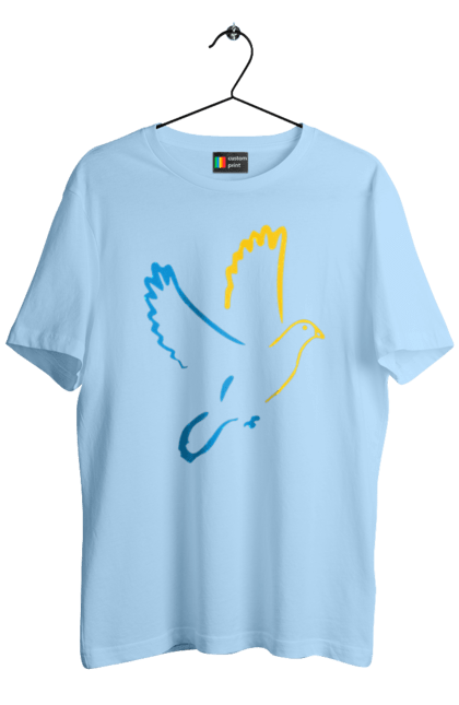 Футболка чоловіча з принтом "Голуб миру". Голуб миру, мир, перемога україни, україна. 2070702