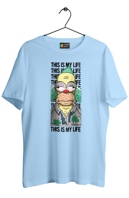 Men's t-shirt with prints The Simpsons Krusty the Clown. Clown, krusty, krusty the clown, simpsons. 2070702