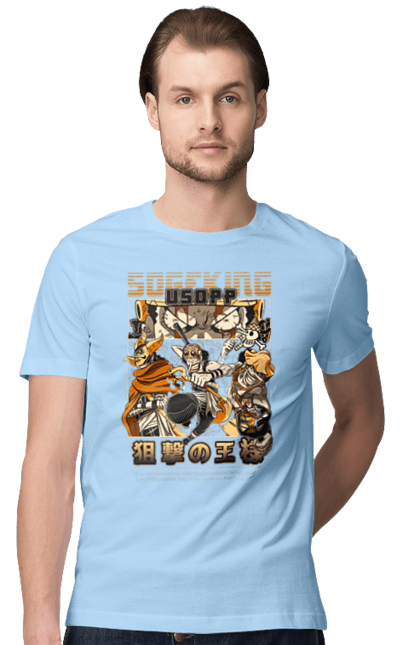 Men's t-shirt with prints One Piece Usopp. Anime, manga, one piece, sniper, straw hat pirates, usopp. 2070702