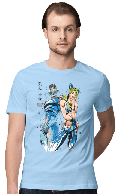 Men's t-shirt with prints JOJO Jolyne Cujoh. Anime, jojo, jojo`s bizarre adventure, jojo’s bizarre adventure, jolyne cujoh, manga. 2070702