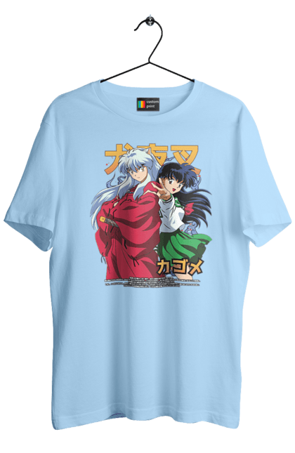 Men's t-shirt with prints Inuyasha. Anime, guardian demon, inuyasha, manga, rumiko takahashi. 2070702