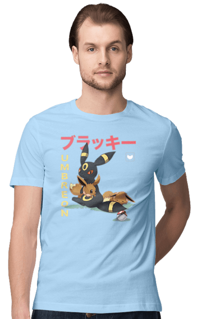 Men's t-shirt with prints Pokemon Eevee. Eevee, nintendo, pokemon, pokemon go, umbreon. 2070702