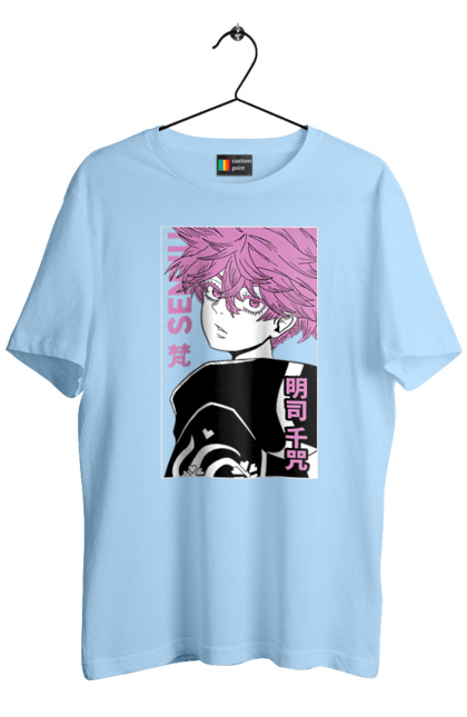 Men's t-shirt with prints Tokyo Avengers Senju Kawaragi. Action movie, anime, fantasy, game, manga, senju kawaragi, thriller, tokyo avengers, tokyo revengers, tv series. 2070702