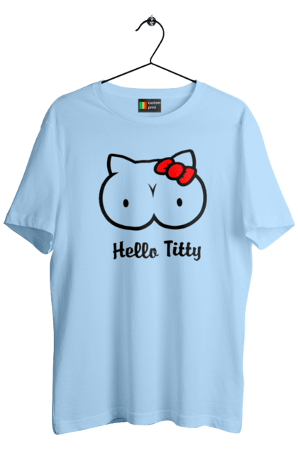 Футболка чоловіча з принтом "Hello Kitty". Hello, hello kitty, kitty, дорослі, краса. 2070702