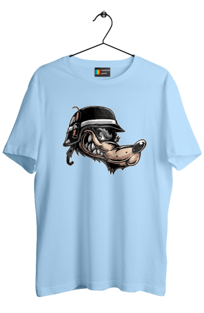 Футболка чоловіча з принтом "Вовк Байкер". Байк, байкер, вовк, волчара, захоплення, змагання, зуби, каска, мото, мотор, мотоцикл, мотоцикліст, мульт, мультик, мультфільм, мультяшний, ну почекай, посмішка, спорт, стиль, стильний, усмішка, хобі, шолом. 2070702